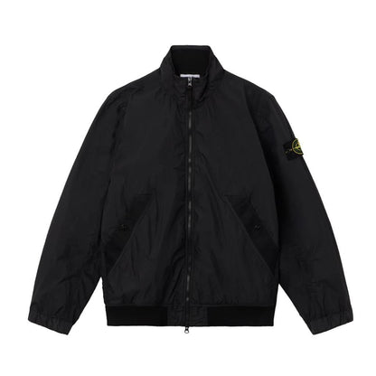 [Stone Island] Garment Dyed Crinkle Reps Ny Recycled Nylon Stand Collar Jacket