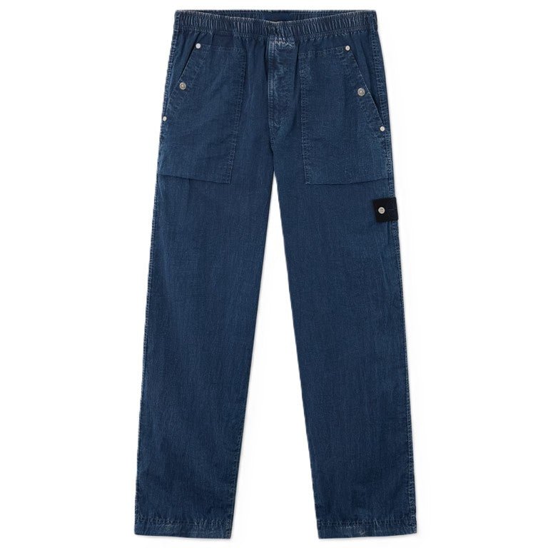 Stone Island Hollow Fibre Nylon Indigo-TC + Marmo Corrosion Loose Fit Trousers