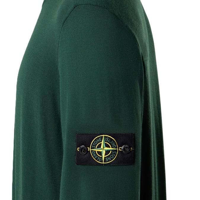 [Stone Island] Light Pure Wool Crewneck Knit in Juniper