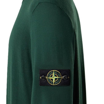[Stone Island] Light Pure Wool Crewneck Knit in Juniper