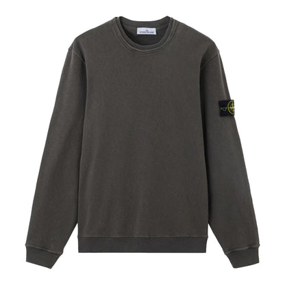 [Stone Island] Malfile Fleece "Old" Effect Crewneck Sweatshirt