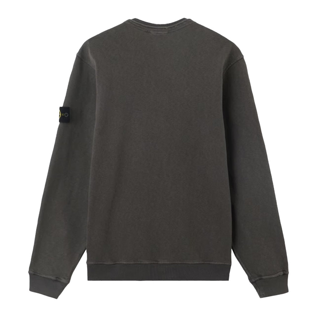 [Stone Island] Malfile Fleece "Old" Effect Crewneck Sweatshirt