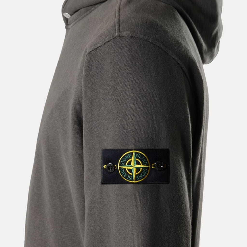 [Stone Island] Malfile Fleece "Old" Effect Hooded Sweatshirt
