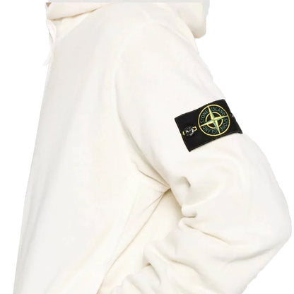 [Stone Island] Malfile Fleece "Old" Effect Zip-Up Hooded Sweatshirt