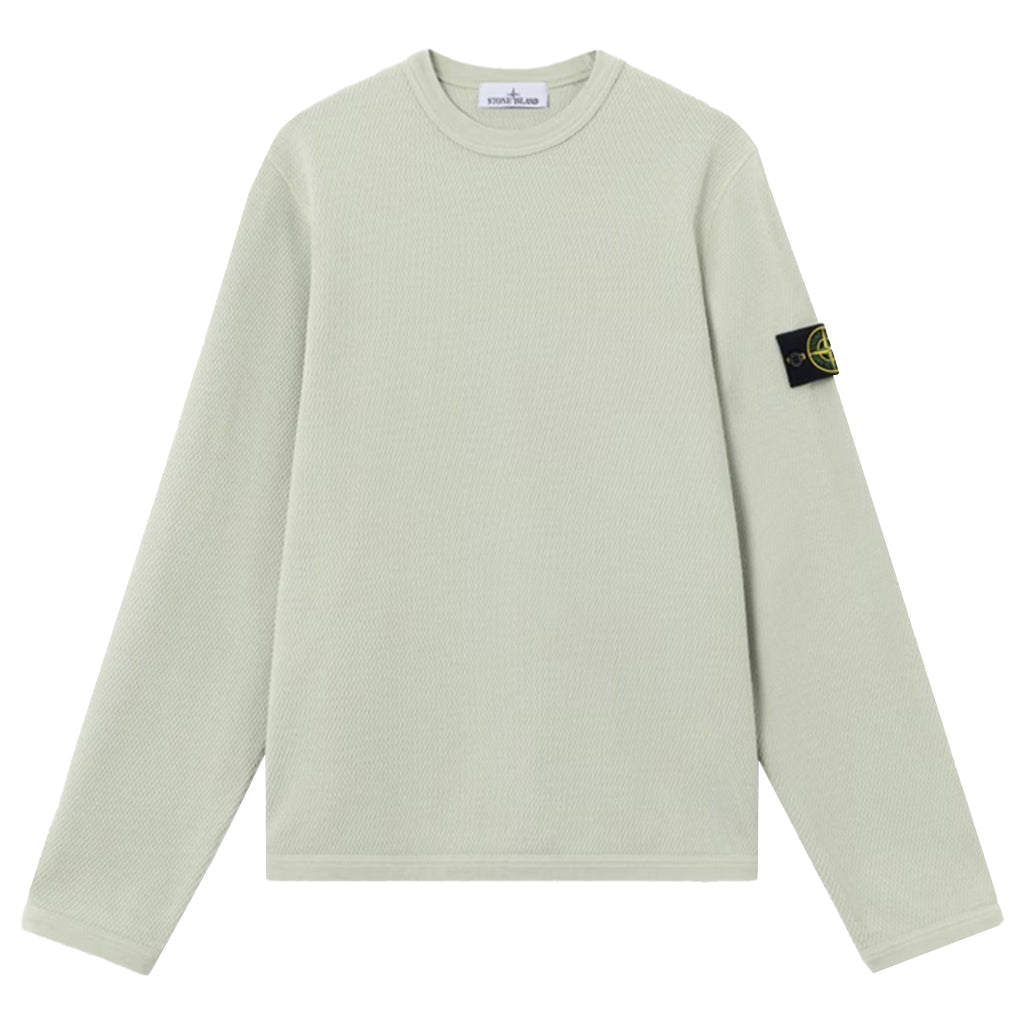 [Stone Island] Mesh Stitch Cotton Fleece Crewneck Sweatshirt