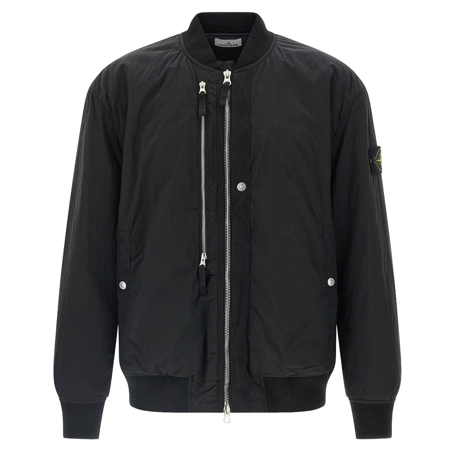 [Stone Island] Nylon Metal Bomber Jacket in Black