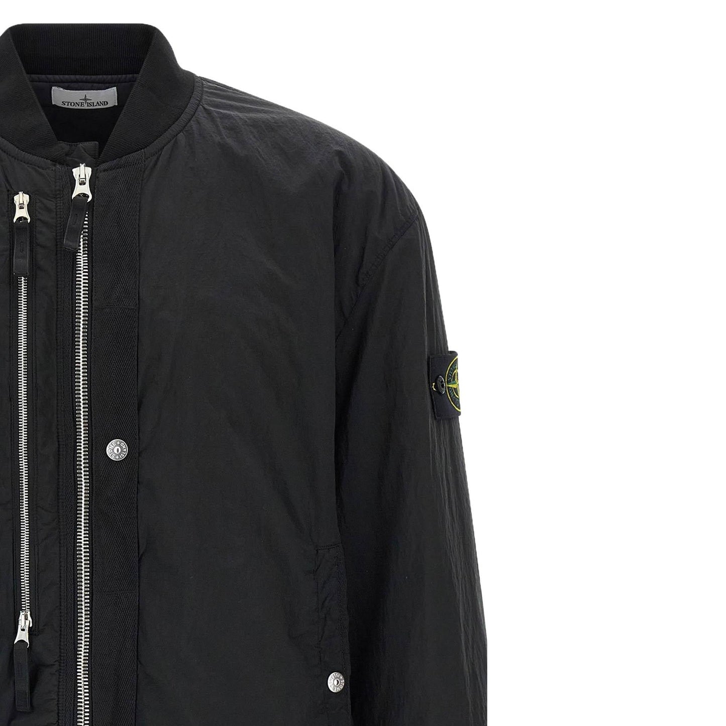 [Stone Island] Nylon Metal Bomber Jacket in Black