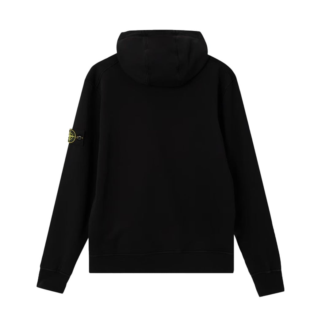 [Stone Island] Organic Cotton Fleece Hooded Sweatshirt