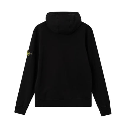 [Stone Island] Organic Cotton Fleece Hooded Sweatshirt