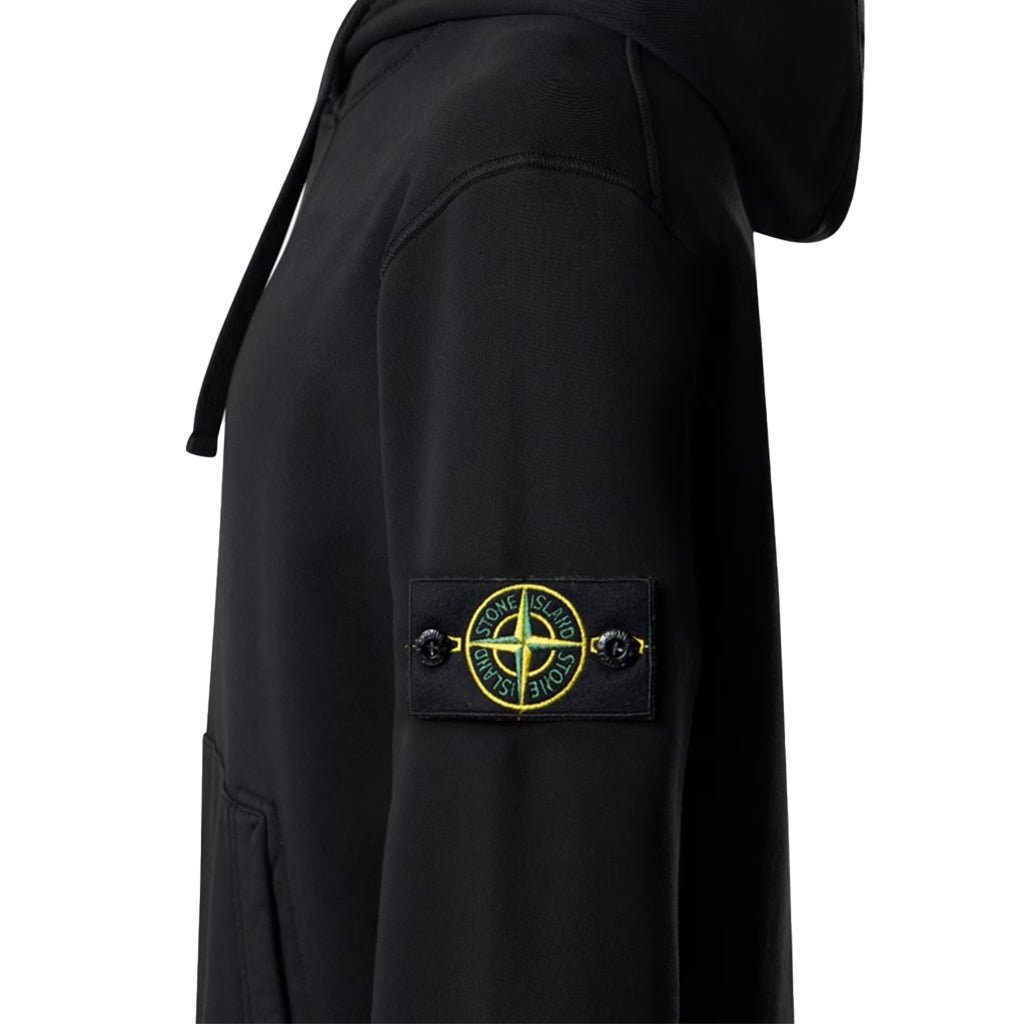 [Stone Island] Organic Cotton Fleece Hooded Sweatshirt