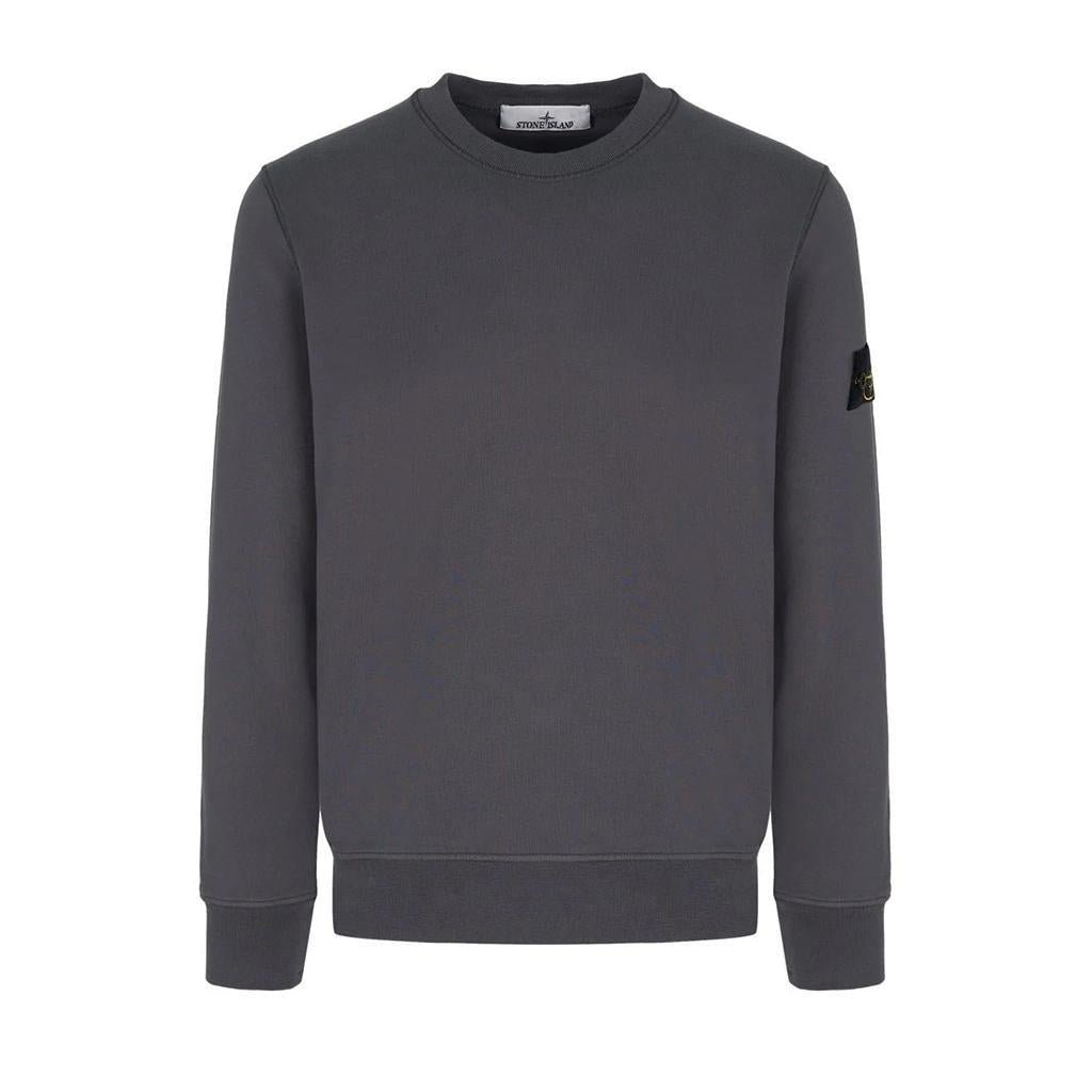 [Stone Island] Organic Cotton Fleece Garment Dyed Sweatshirt