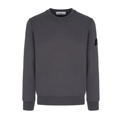 [Stone Island] Organic Cotton Fleece Garment Dyed Sweatshirt