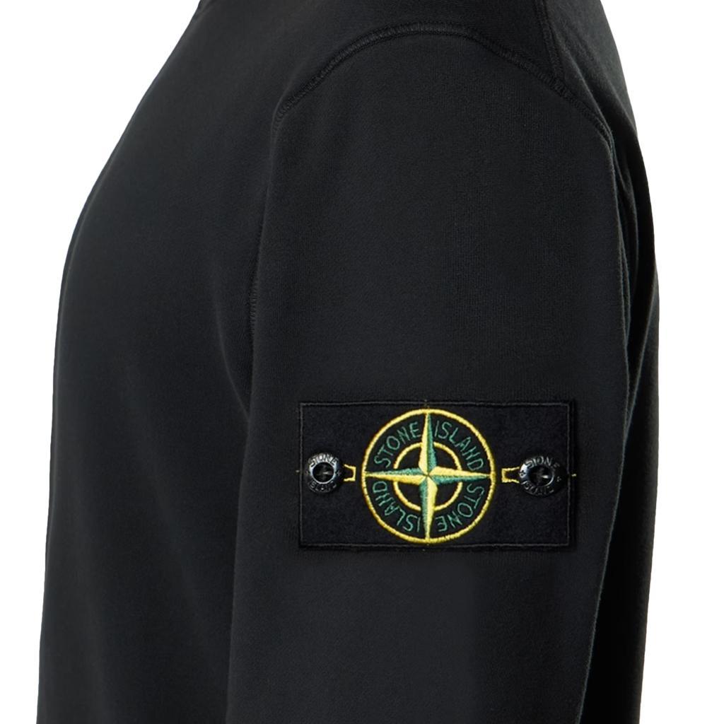 [Stone Island] Organic Cotton Fleece Garment Dyed Sweatshirt