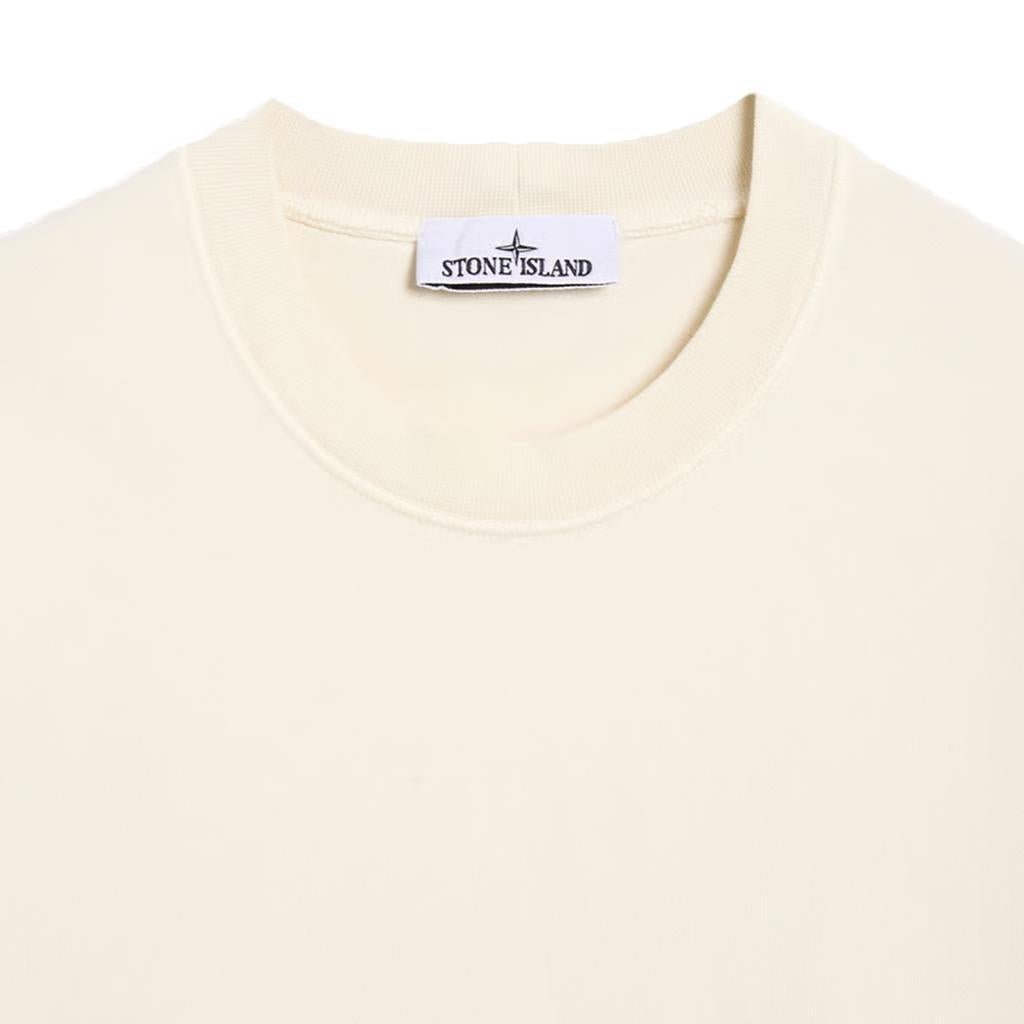 [Stone Island] Organic Cotton Fleece Garment Dyed Sweatshirt