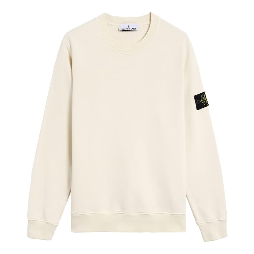 [Stone Island] Organic Cotton Fleece Garment Dyed Sweatshirt