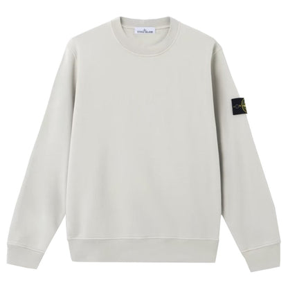 [Stone Island] Organic Cotton Fleece Garment Dyed Sweatshirt