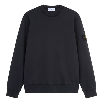 [Stone Island] Organic Cotton Fleece Garment Dyed Sweatshirt