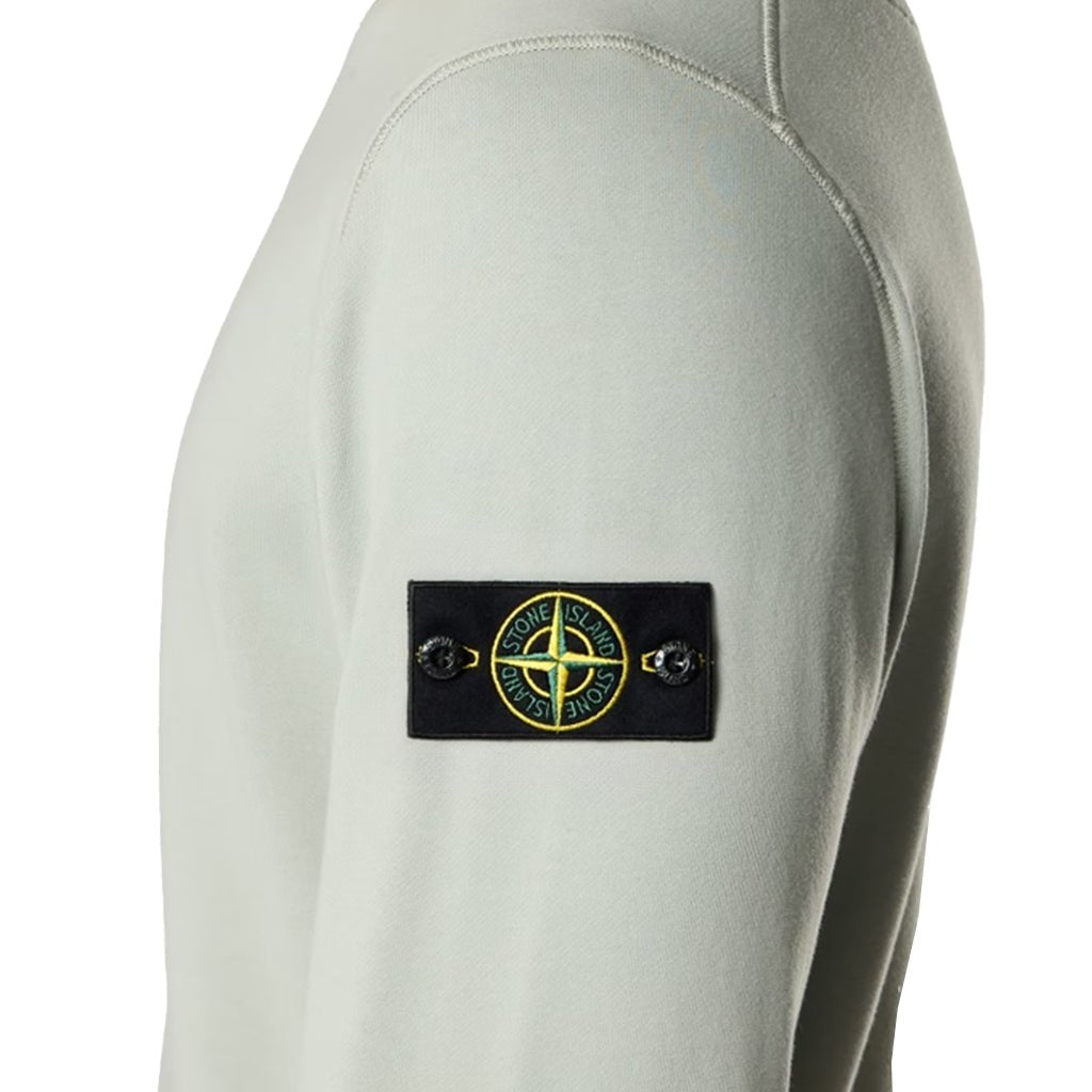 [Stone Island] Organic Cotton Fleece Garment Dyed Sweatshirt