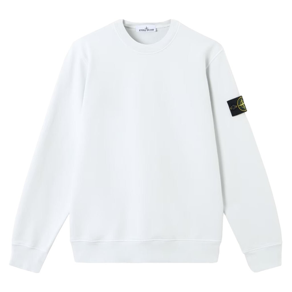 [Stone Island] Organic Cotton Fleece Garment Dyed Sweatshirt