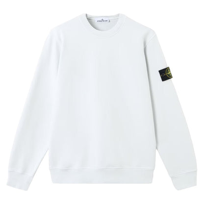[Stone Island] Organic Cotton Fleece Garment Dyed Sweatshirt