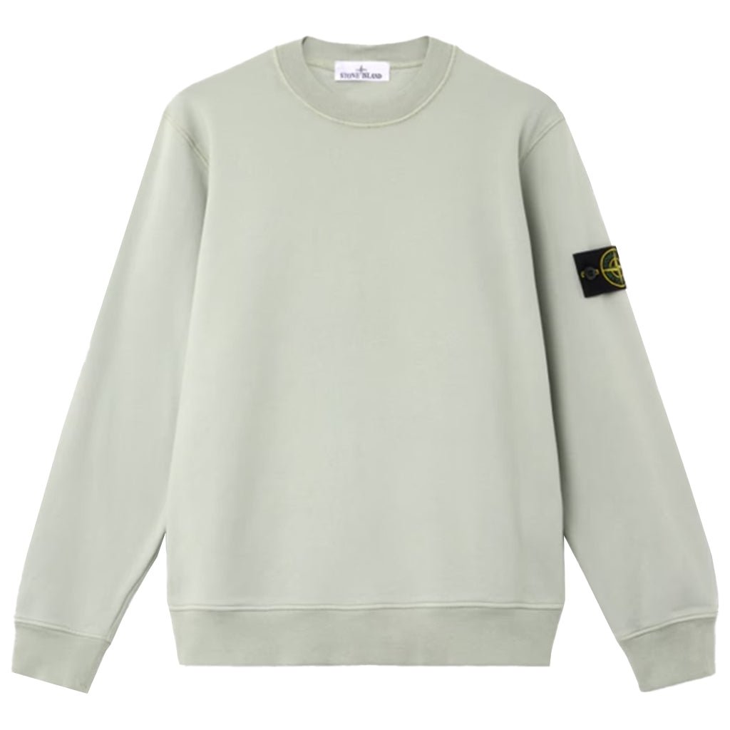 [Stone Island] Organic Cotton Fleece Garment Dyed Sweatshirt