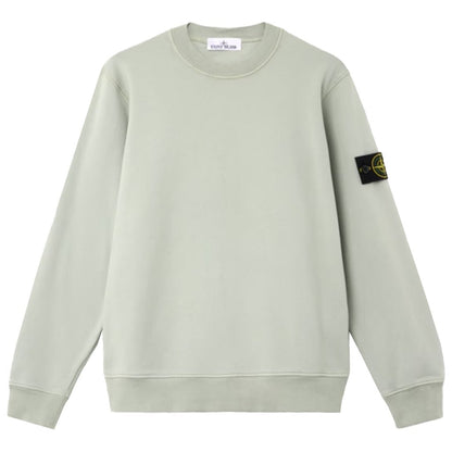 [Stone Island] Organic Cotton Fleece Garment Dyed Sweatshirt