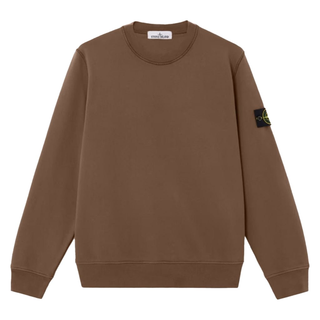[Stone Island] Organic Cotton Fleece Garment Dyed Sweatshirt