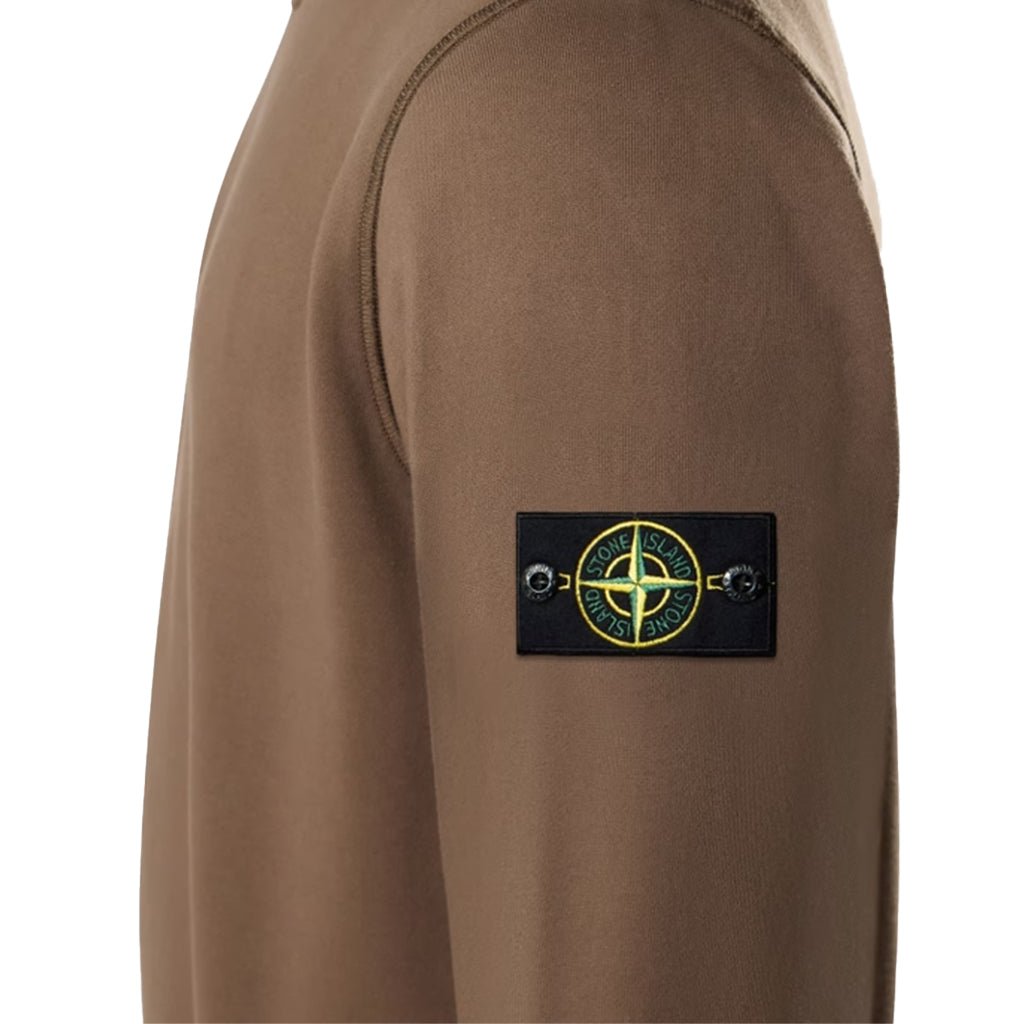[Stone Island] Organic Cotton Fleece Garment Dyed Sweatshirt