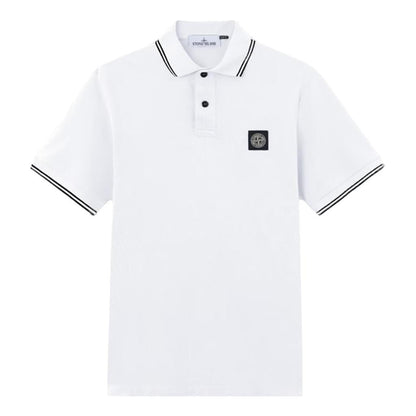 [Stone Island] Organic Cotton Piqué Short Sleeve Polo