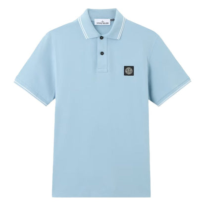 [Stone Island] Organic Cotton Piqué Short Sleeve Polo