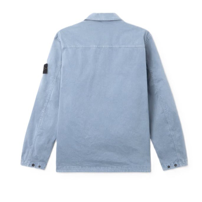 [Stone Island] Organic Cotton Stretch Broken Twill 'Old' Effect Overshirt