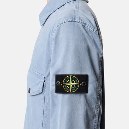[Stone Island] Organic Cotton Stretch Broken Twill 'Old' Effect Overshirt