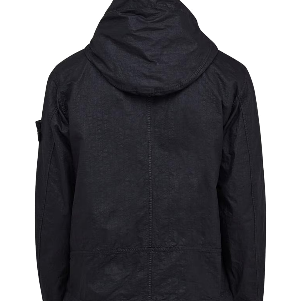 [Stone Island] Organic-Look Nylon Panama-TC Hooded Jacket
