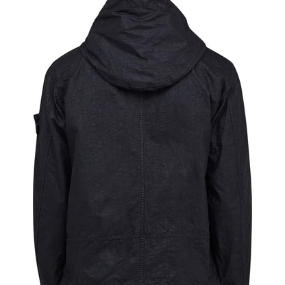 [Stone Island] Organic-Look Nylon Panama-TC Hooded Jacket