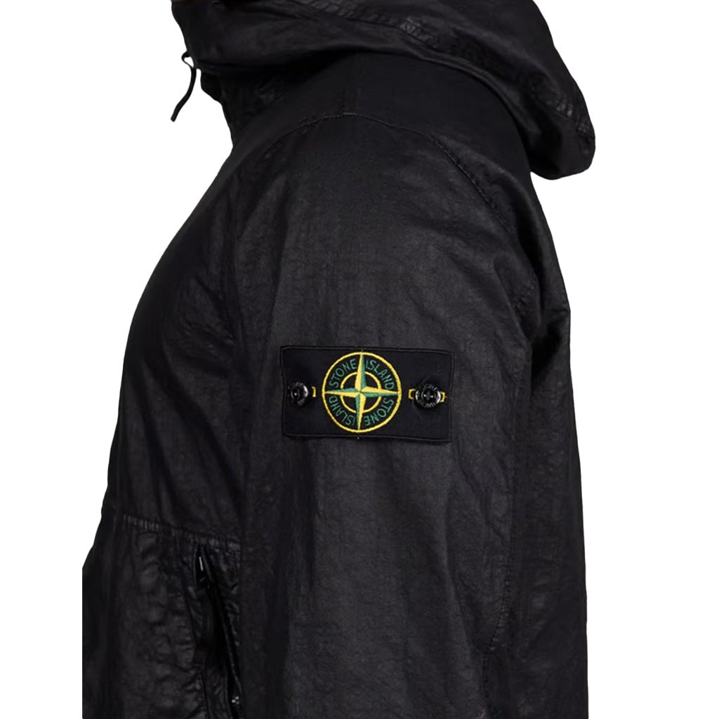 [Stone Island] Organic-Look Nylon Panama-TC Hooded Jacket