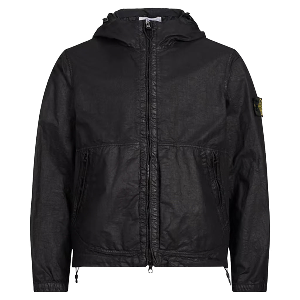 [Stone Island] Organic-Look Nylon Panama-TC Hooded Jacket