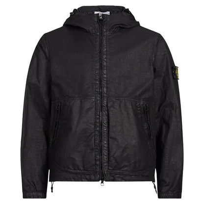 [Stone Island] Organic-Look Nylon Panama-TC Hooded Jacket
