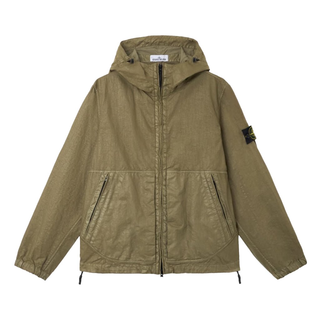 [Stone Island] Organic-Look Nylon Panama-TC Hooded Jacket