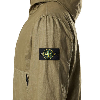 [Stone Island] Organic-Look Nylon Panama-TC Hooded Jacket