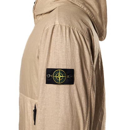 [Stone Island] Organic-Look Nylon Panama-TC Hooded Jacket