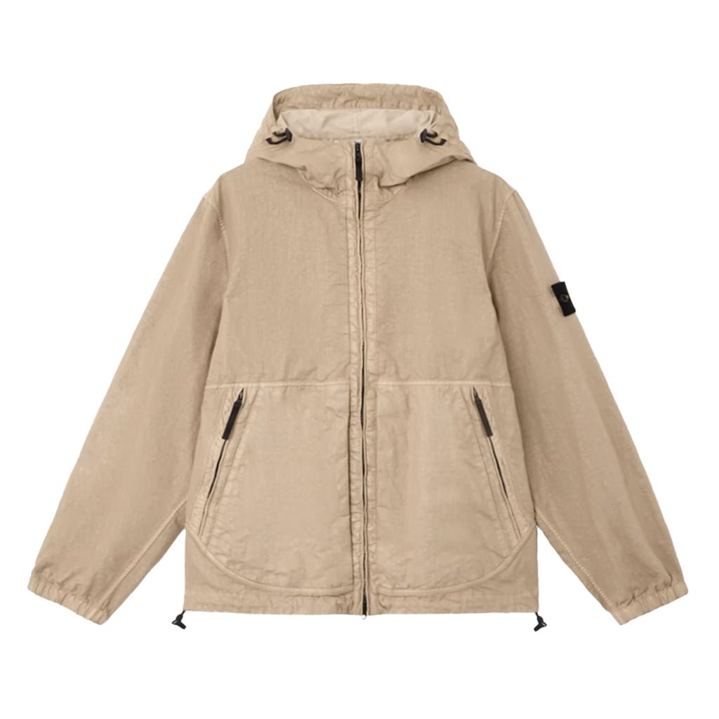 [Stone Island] Organic-Look Nylon Panama-TC Hooded Jacket