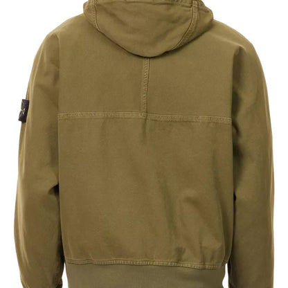 [Stone Island] Panama Cotton "Old" Effect Oversized Hooded Jacket