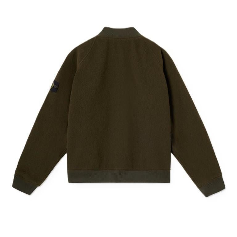 [Stone Island] Panno Ratinato Bomber Jacket in Military Green