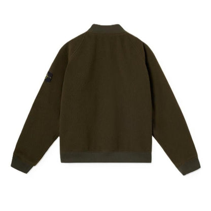 [Stone Island] Panno Ratinato Bomber Jacket in Military Green