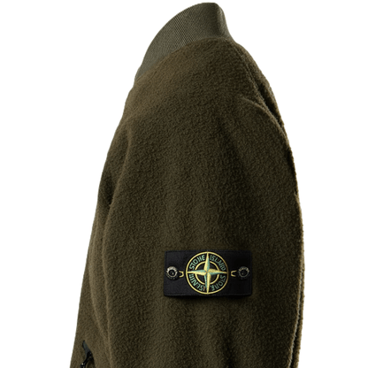 [Stone Island] Panno Ratinato Bomber Jacket in Military Green