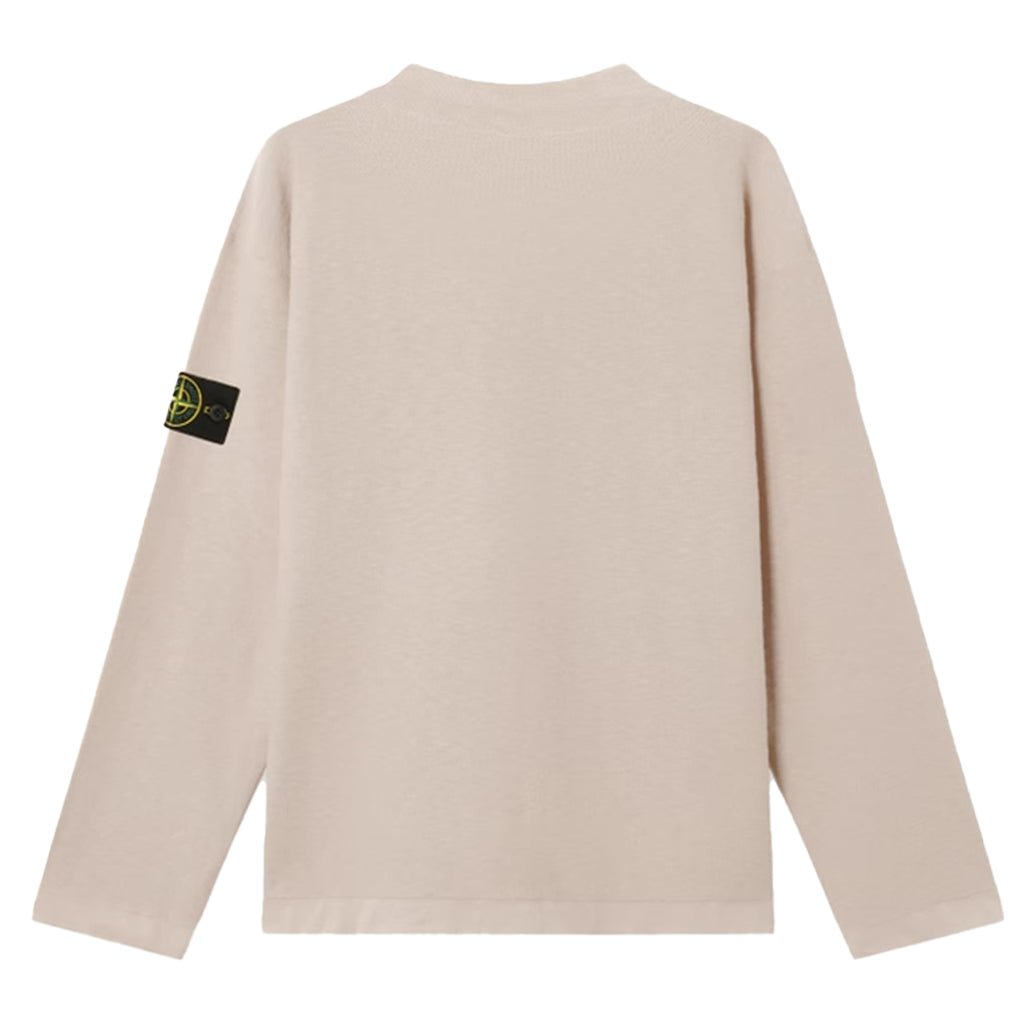 [Stone Island] Plush Stitch Cotton Loose Fit Crater-Neck Knit