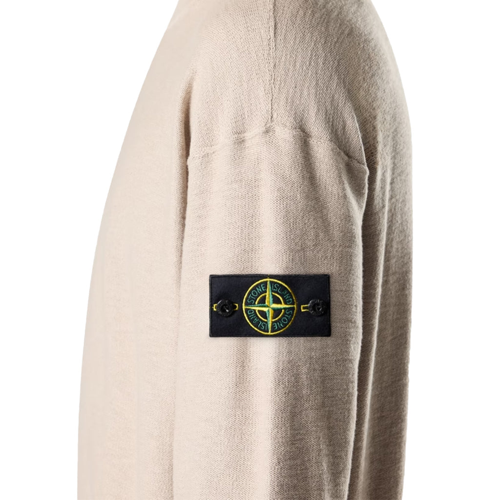 [Stone Island] Plush Stitch Cotton Loose Fit Crater-Neck Knit