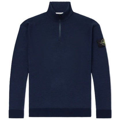 Stone Island Plush Stitch Cotton Nylon Quarter Zip