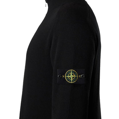 [Stone Island] Ribbed Soft Cotton Half- Zip Jumper