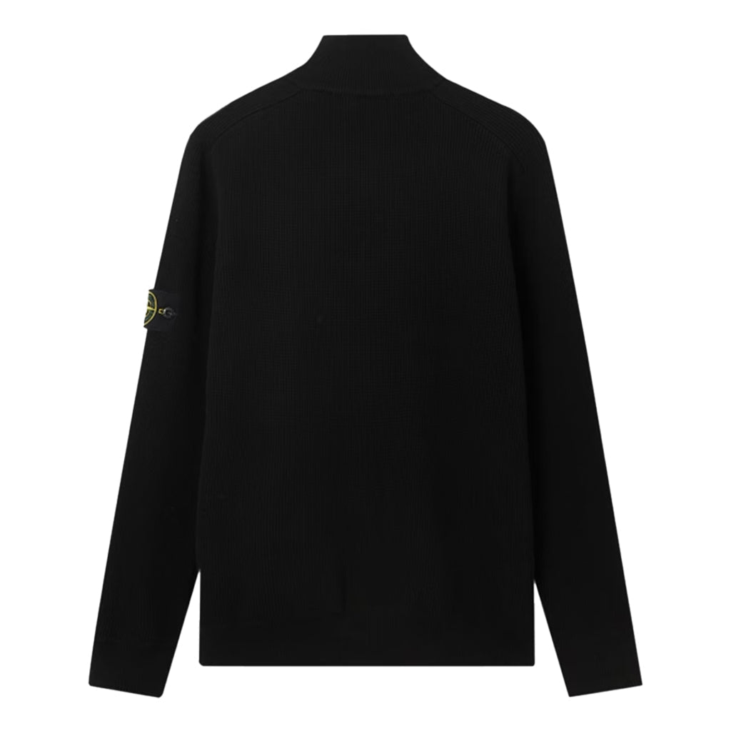 [Stone Island] Ribbed Soft Cotton Half- Zip Jumper